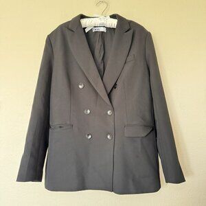 Boa BLAZER BLACK SIZE XL Long Oversized Boyfriend Pockets Shoulder Pads